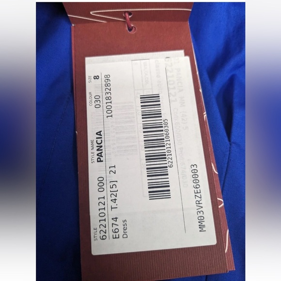 SOLD! NWT MAX MARA STUDIO Blue Pancia Shirt Dress Size : IT42 170/92A Retail$499 - Picture 10 of 11